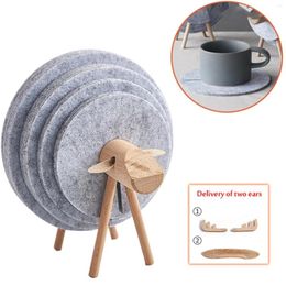 Table Mats Antis Slip Cup For Home Sheep Mat Decor 12Pcs Pads Drink Shape Coffee Mugs Set With Rack