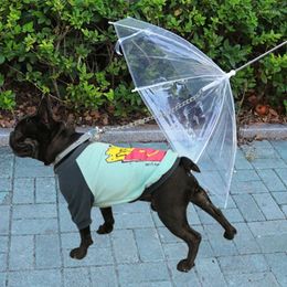 Dog Apparel T5EB Pet Umbrella Leash Rainproof Snowproof For Small Walking
