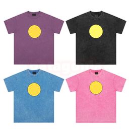 New Mens Summer T Shirt Womens Fashion Washed Worn-out Tees Couples Short Sleeve Clothing Size S-XL