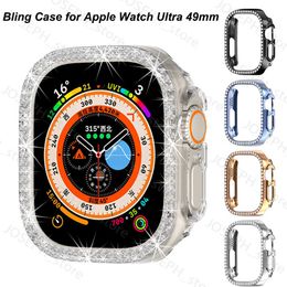 Other Fashion Accessories Bling Case for Apple Watch Ultra 49mm PC Cover With Diamond for Apple Watch Series Ultra 49mm Iwatch Ultra Bumper Cover J230413