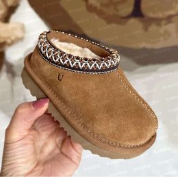 Kids Toddler Tasman II Slippers Tazz Baby Shoes Chestnut Fur Slides Sheepskin Shearling Classic Ultra Mini Boot Winter Mules Slip-on Wool Little Big YU5510