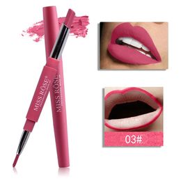 Lipstick Sexy Grapefruit Colour Double end Lip Makeup Waterproof Stick 20Color Pigments Matte Lipsticks Beauty Lips 3 231113