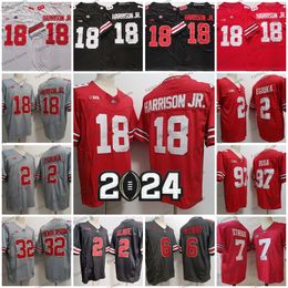 Harrison White Football Jersey Marvin White #18 Marvin Harrison Jr. 97 Nick Bosa Egbuka Football Stitched Jerseys 32 TreVeyon Henderson CJ Stroud Garrett Wilson Olave