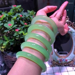 Bangle Green Jade Round Women Fine Jewelry Genuine Natural Myanmar Jadeite Certified Burma Jades Bangles For Girlfriend Mom Gift