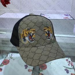 Full Letter Designer Ball Cap Tiger Pattern Brand Sun Hats For Men Women Outdoor Travel Sunshade Casquette