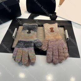 High Quality Knitted Gloves Lady Wool Warm Gloves Designer Women Winter Gloves Luxury Soft Thickened Style Fashion Christmas Gift