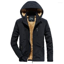 Men's Jackets Men's Casual 2023 Winter Jacket Fleece And Thick Youth Outdoor Waterproof Windbreaker Quick Dry Coat Hooded Menswear