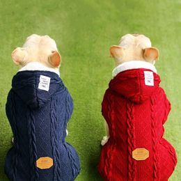Dog Apparel Dog Clothes Thicken Soft Puppy Sweater Dog Winter Clothes French Bulldog Chihuahua Dog Cardigan Hoodie Christmas Sweater Apparel 231113