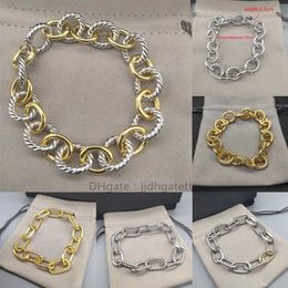 Braccialetti da uomo braccialetti 18k braccialetti dorati designer gioielleria da donna accessori di lusso catena intrecciata intrecciata intrecciata 19cm 21 cm bracciali di rame regalo