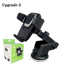 Upgrade 2 Universal Car Dash Phone Holder Auto Windshield Mount Bracket for MP3 GPS iPhone 14 13 5S 6S SE 7 8 Samsung With Retail Package by DHL fedex