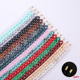 Chains Fashion Glasses Chain Lanyard Women Wide Acrylic Anti-Slip Reading Eyeglasses Cord Neck Strap Rope Sunglasses