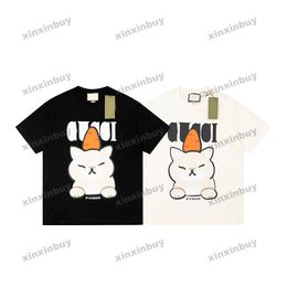 xinxinbuy Men designer Tee t shirt 23ss Paris animal dog print short sleeve cotton women Black White blue gray XS-L