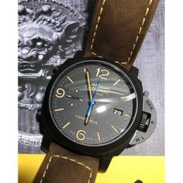 Paneraiiis Watch Luxury Designer Mens Automatic Mechanical Movement Size 44mm Leather Strap Model Sport Wristwatches