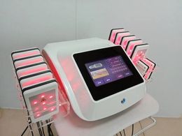 Newest Design Professional Body Slimming Machine 14 Lipo Pads Machines Liposuction Weight Loss 650nm Diode Laser Massage Equipment Home Use