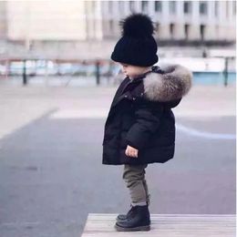 Down Coat Children Kids Winter Thick Hooded Outerwear Baby Boys Girls Jacket Coat Christmas Warm Parka Cotton-Padded Clothes Snow Wear 231113