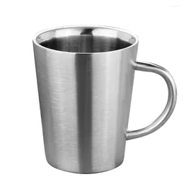 Cups Saucers 304 Stainless Toothpaste Cup Espresso Gifts Insulated Coffee Glass Tumbler Household Products Latte Mugs