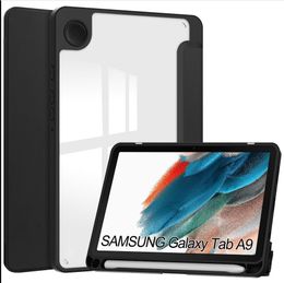 High Transparent Clear Acrylic Back Shell With Pen Hole 2023 8.7 Inch SM-X110 SM-115 Tablet Cover Case For Samsung Galaxy Tab A9 plus