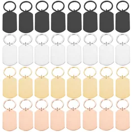 Dog Tag 10Pcs/Lot Strip Blank 45mm Stainless Steel Keychain For DIY Accessories Custom Logo Name Women's Men's Wholesale