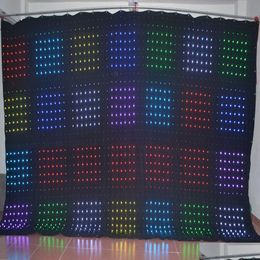 Led Effects P6 X4M Dj Vision Curtain Video Cloth Stage Lighting Sn Pc Control With Flight Case Drop Delivery Lights Ot0Sx