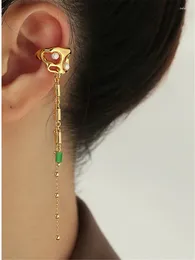 Dangle Earrings 2023 South Korea Fashionable Set Auger Ms Pearl Long Tassels Ear Clip Personality Contracted Temperament Party Jewellery