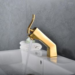 Bathroom Sink Faucets Mixer Tap Gold/Black/White/Chrome Brass Basin Faucet Deck Mounted Lavotory
