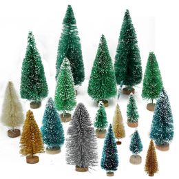Christmas Decorations 8Pcs 50125mm Mixed Size Mini Tree Small Pine Desktop for Home Year Xmas Party Table Decoration Navidad 231113