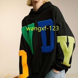 High Quality French Terry Towel Embroidery Pullover Hooded Sweatshirt Chenille Patch Custom Embroidered oversized Hoodie Men