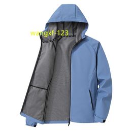 Fashion men windbreaker hoodie jacket coat with zipper custom polyester windbreaker jacket