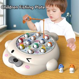 Intelligence toys Montessori Magnetic Fishing Toy Set Parent-Child Interaction Educational Magnetic Fishing Game Children Gifts 2 Fishing Rods 230412