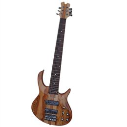 6 Strings Unusual Shape Electric Bass Guitar with Chrome Hardware Offer Logo/Color Customise