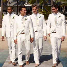 Men's Suits Custom White Men's For Wedding West Slim Fit Groom Dress Ball Fashion Trends Latest Jacket Pants Terno Masculino