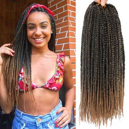 14 Inch Medium Box Braids Crochet Hair Extensions 3X Box Braided Crochet Braids Kanekalon Synthetic Braiding Hair 22 Strands