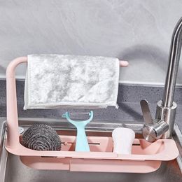 Hooks & Rails Useful Sink Rack Soap Sponge Holder Kitchen Sinks Organiser Adjustable Drainer Storage BasketHooks HooksHooks