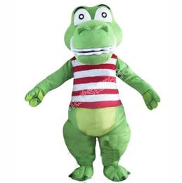 Simulation Crocodile Mascot Costume Carnival Unisex Outfit Adults Size Christmas Birthday Party Outdoor Festival Dress Up Promotional Props