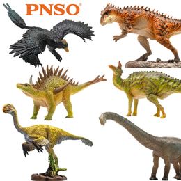 Action Toy Figures PNSO Yangchuanosaurus Mamenchisaurus Gigantoraptor Tsintaosauras Huayangosaurus Dinosaur Figure Collector Animal Science ToyGift 230412