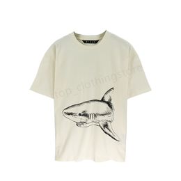 Palms Tshirt Mens Women T Shirts Designer Angle T Shirt Short Sleeve Summer Fashion Brand Leisure Tee Cottons Shark Print Luxury Tops 406