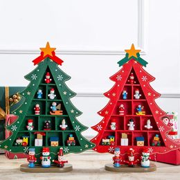 Christmas Decorations Creative DIY Wooden Tree Window Shop Mall Desktop Display Props Ornament Holiday Gifts Decoration Ornaments 231113