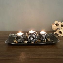 Candle Holders Antique Vine Weaving Candlestick Set Wooden Resin Crafts Home Quiet Zen Decoration Aromatherapy Candle