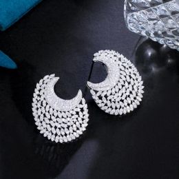 Stud Earrings Bilincolor Luxury Micro Inlaid Zircon Banquet Dress