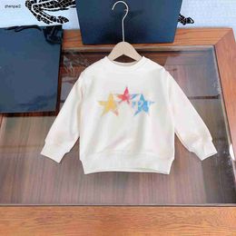 Luxury Autumn kids hoodie Colourful pentagram pattern printing baby sweater Size 100-160 Two Colour optional boy girl pullover Nov10
