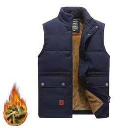 Mens Vests Sleeveless Coat Fur Fashion Plus Size Male Warm Waistcoat Fleece Vest Men Brand Clothing Winter Jackets 231110