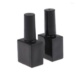 Storage Bottles 1Pcs 10ml Empty Nail Polish Glass With Brush Refillable Gel Container