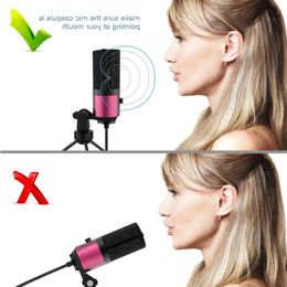 Freeshipping USB MIC Fifine Desktop Condenser Microphone for YouTube Videos Live Broadcast Online Meeting Skype suit for Windows MAC PC Lhfl