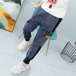 Jeans Children Jeans For Boys Clothing Autumn Winter Kids Denim Pants Teenage Boy Casual Trousers Loose Jeans 4 -15 Years 230413