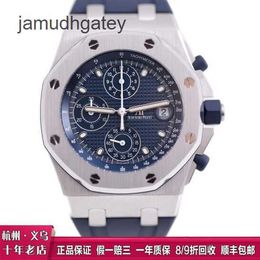 Ap Swiss Luxury Watch New Epic Royal Oak Offshore 26238st Blue Plate Chronograph Mens Watch Automatic Machinery Swiss Famous Watch Watch Luxury Item Watch Diame 606w