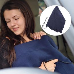 Car Seat Covers Electric Blanket Travel Auto Heating Heated Trunk Throw 12V Plush Blankets Couch