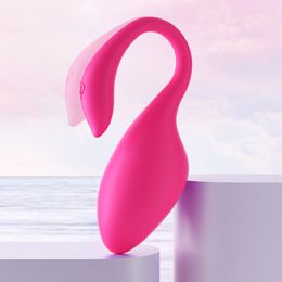 Vibrators Female Adult Masturbation Sex Toys Flamingo Mobile App Offsite Remote Control Erotic Vibrator Woman Wear Clitoral Stimulator 230413