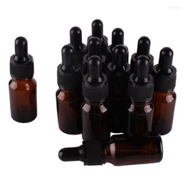 Storage Bottles 12pcs 10ml Amber Glass Dropper With Pipette For Essential Oils Lab Chemicals