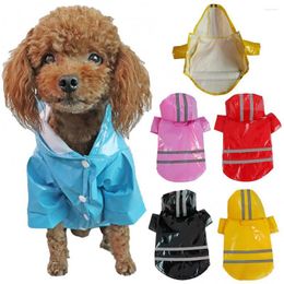 Dog Apparel Summer Raincoat Clothes Animal Style Reflective Waterproof Teddy Puppy Hooded Jacket Coat Pet