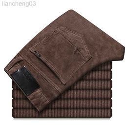 Men's Jeans 202 Autumn and winter new Business Men's jeanStraight Corduroy Pants Breathable high quality Multicolor Casual Pants W0413